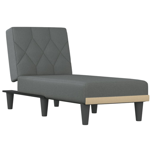 Chaise Longue Stof Donkergrijs